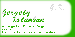 gergely kolumban business card